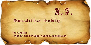 Merschilcz Hedvig névjegykártya